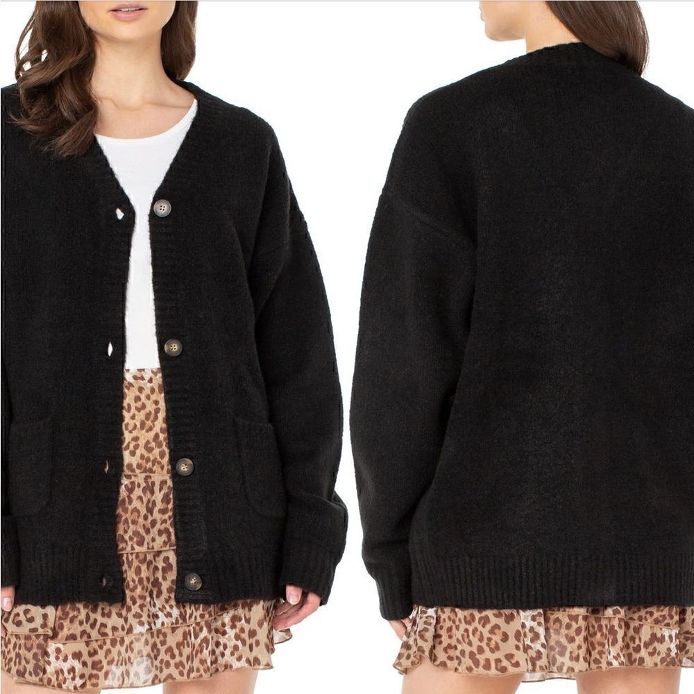 Serra Rodgers Cardigan In Black Size M/L NWOT